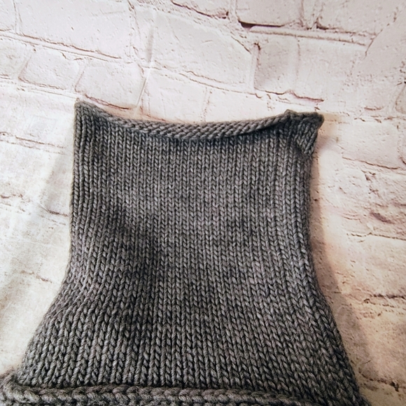Marcella NYC Grey Sweater Wool Blend Chunky Knit Turtle Neck Small - Picture 10 of 15